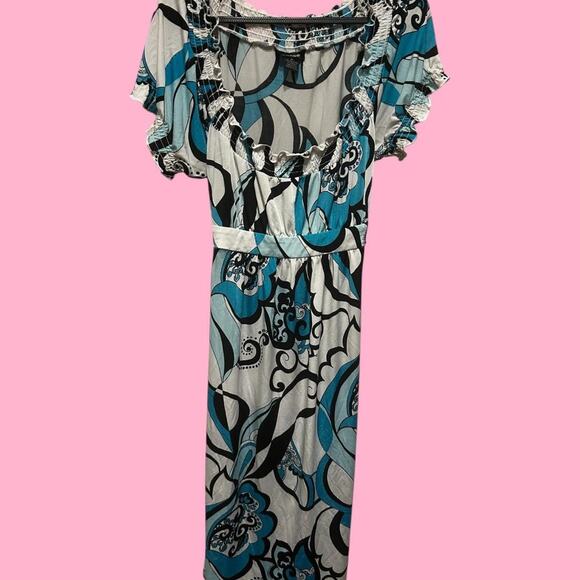 Y2k spense blue and white dress - Picture 1 of 8